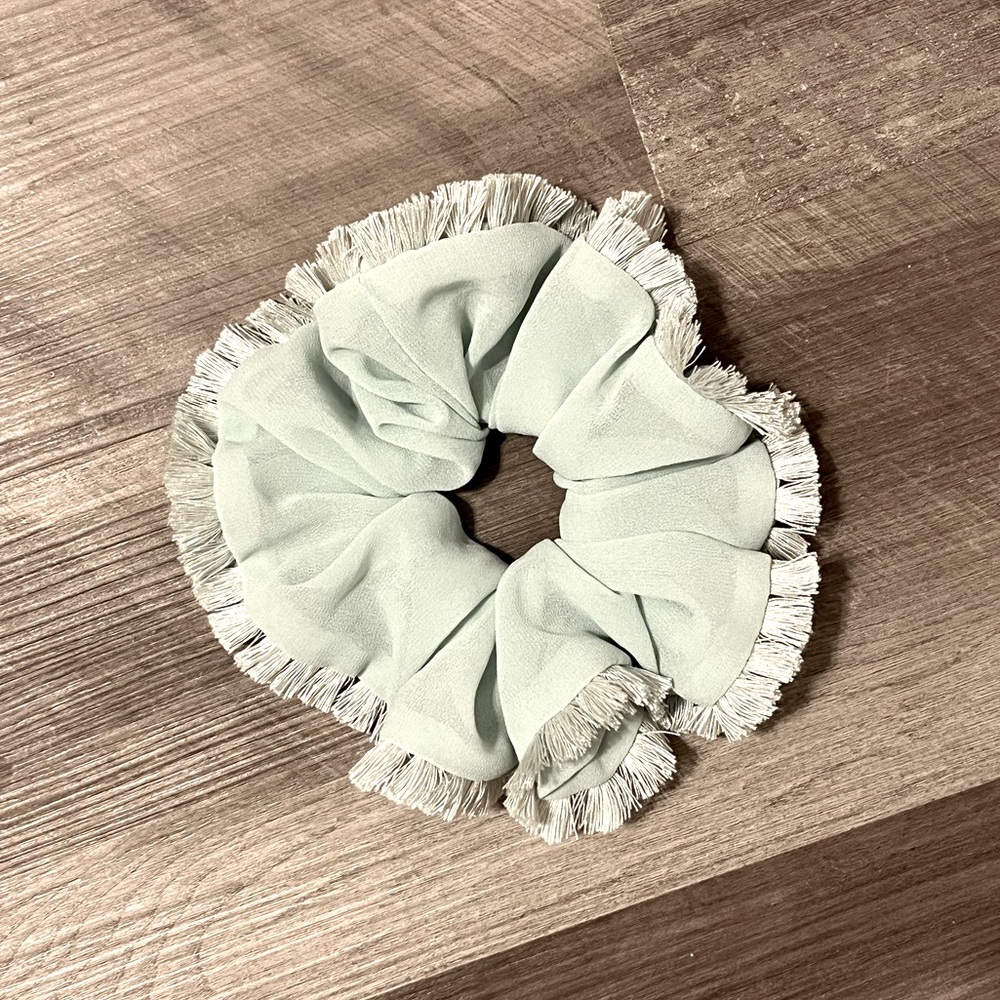 Oversized Fringed Scrunchie